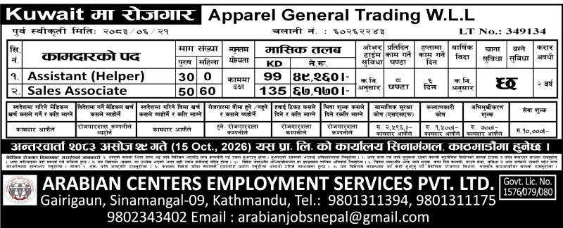 Article Image of job Good opportunity for sales associate to grow career in Kuwait