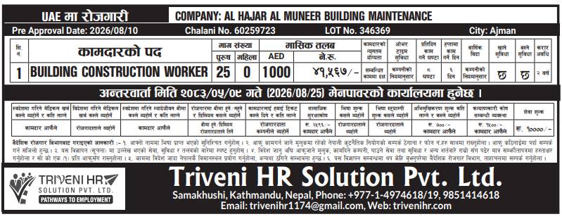 Article Image of job UAE Job Vacancy – Building Construction Worker