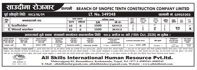 Article Image of job 45 Position Saudi Arabia Job Opportunities For Scaffolder Worker With Good Salary