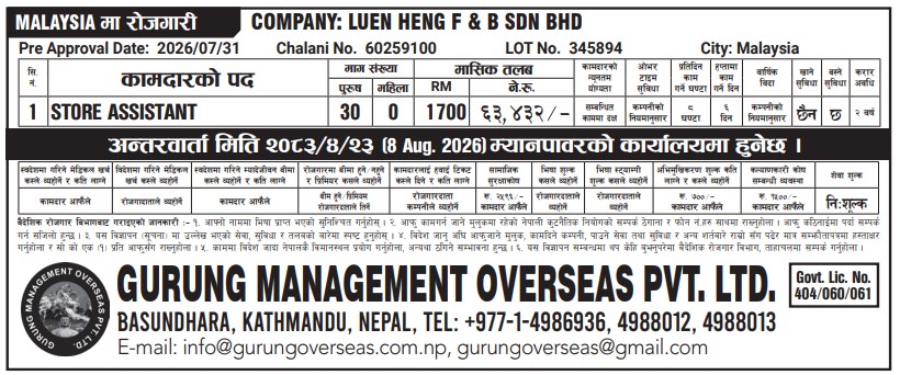 Article Image of job Store Assistant demand in Malaysia with good salary