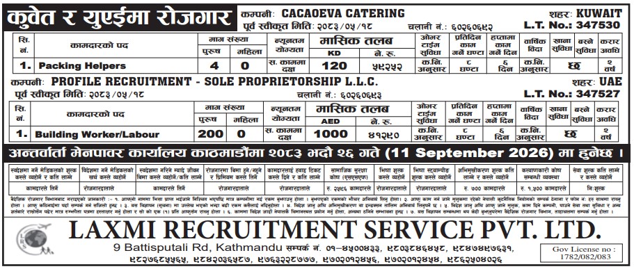 Article Image of job Employment opportunities in Kuwait and UAE