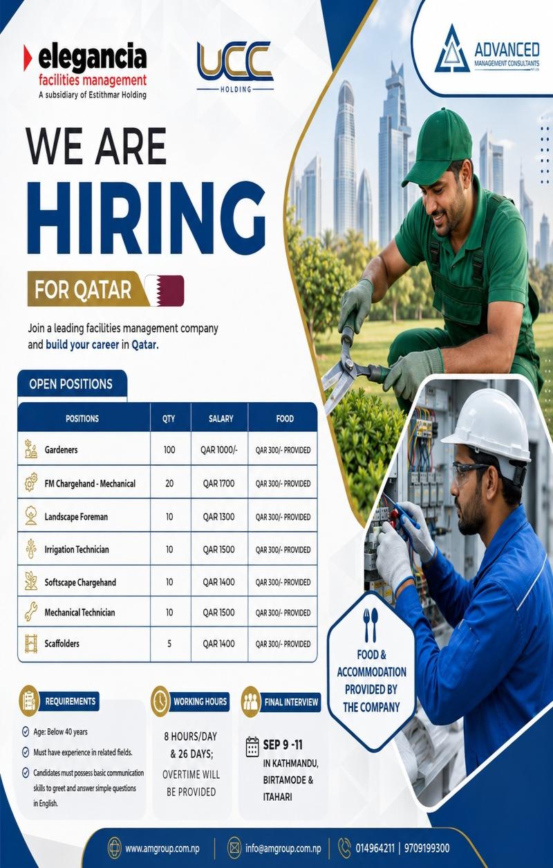 Article Image of job EFM-QATAR KO LAGI URGENT REQUIREMENTS