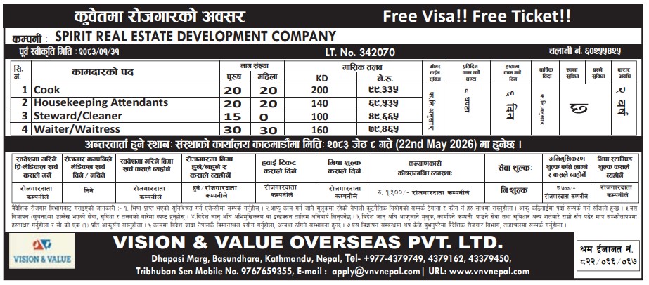 Article Image of job Opportunities for Nepalese workers to work in the Kuwait