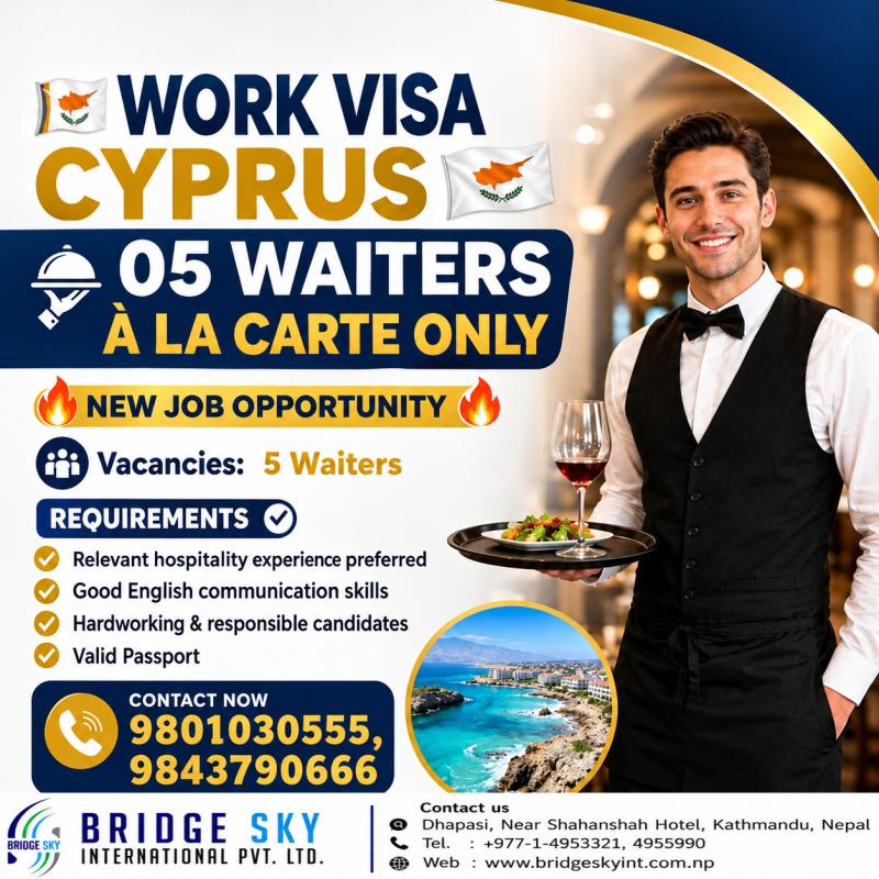Article Image of job WAITER JOBS IN CYPRUS !