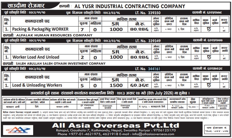 Article Image of job Work Opportunities in Saudi with good salary