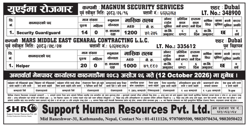 Article Image of job Security guards worker Jobs In UAE