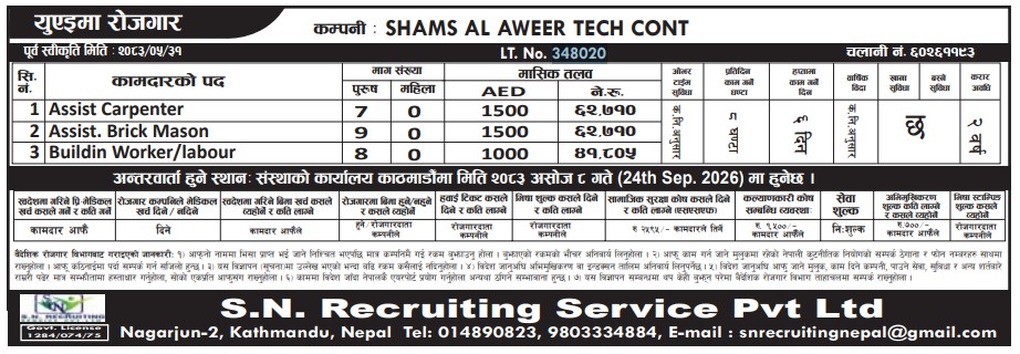 Article Image of job Opportunities for Nepalese workers to work in the UAE
