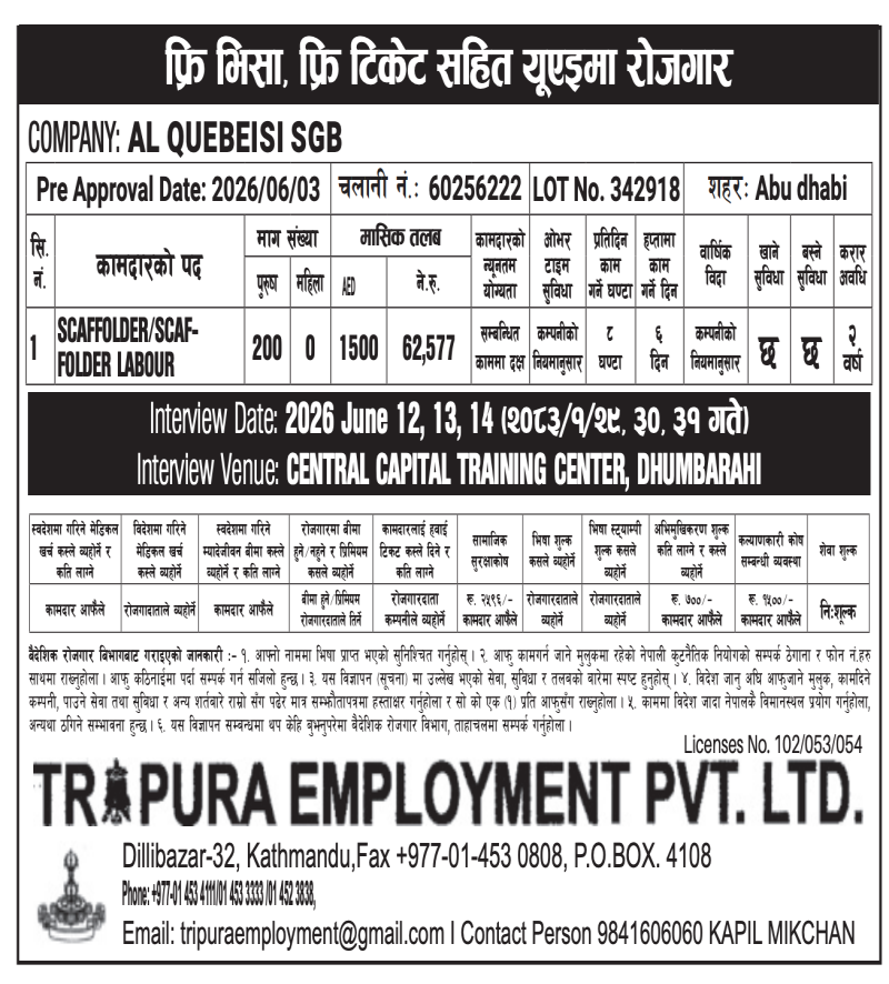 Article Image of job Free Visa & Free Ticket Jobs Available in UAE !!