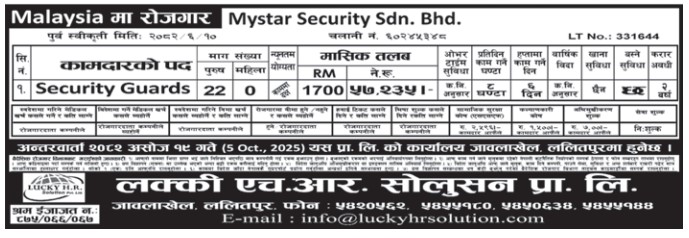 Article Image of job Security guards worker Jobs In Malaysia