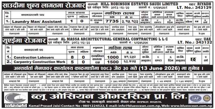 Article Image of job Opportunities for Nepalese workers to work in the Saudi and UAE