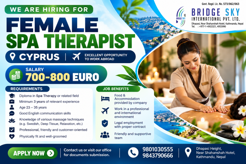 Article Image of job SPA THERAPIST JOBS IN CYPRUS !