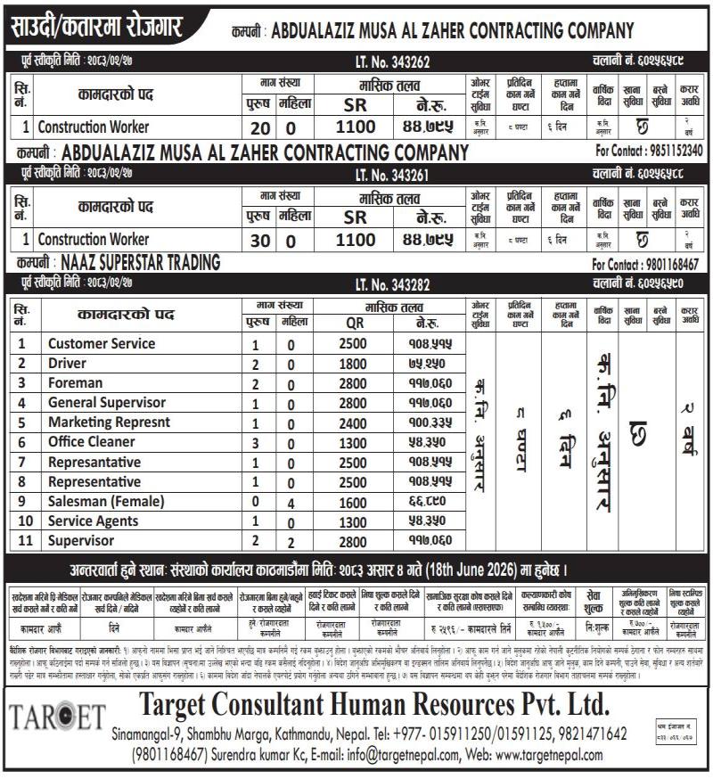 Article Image of job Jobs in Saudi and Qatar with good salary