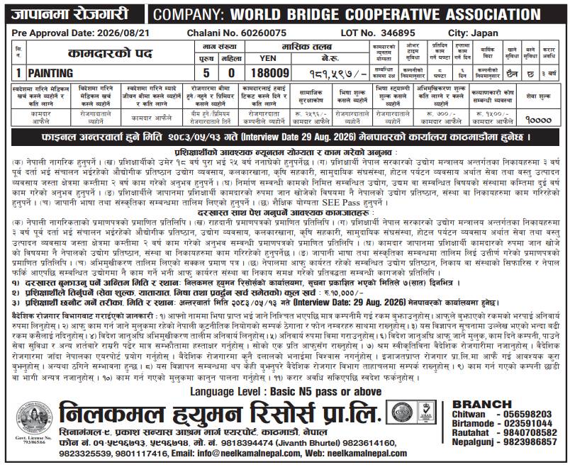 Article Image of job Japan Job Opportunity – Painting Worker
