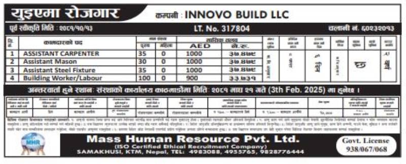 Article Image of job URGENT REQUIREMENT IN UAE