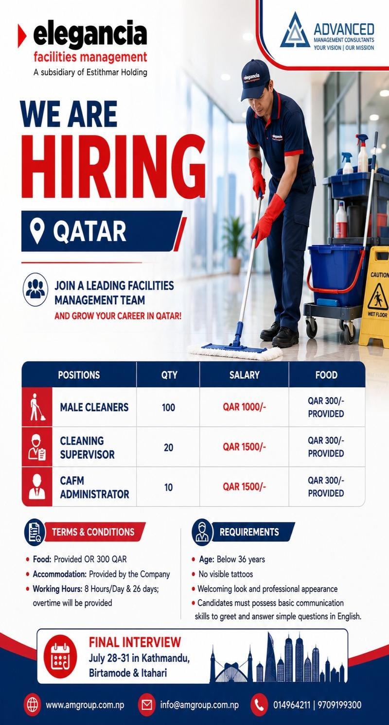 Article Image of job EFM Cleaner urgent requirements