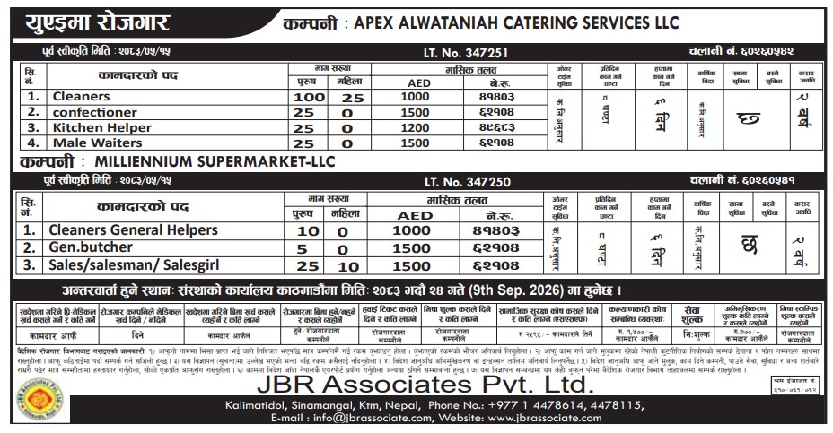Article Image of job Employment Opportunities in the UAE – Catering, Supermarket & General Worker Positions