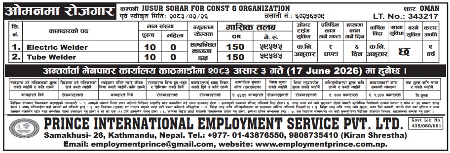 Article Image of job Jobs demand in Oman with good salary