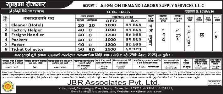 Article Image of job GOlEN OPPORTUNITY TO WORK IN UAE