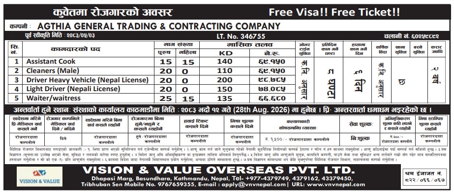 Article Image of job Kuwait Job Opportunity – AGTHIA GENERAL TRADING & CONTRACTING COMPANY