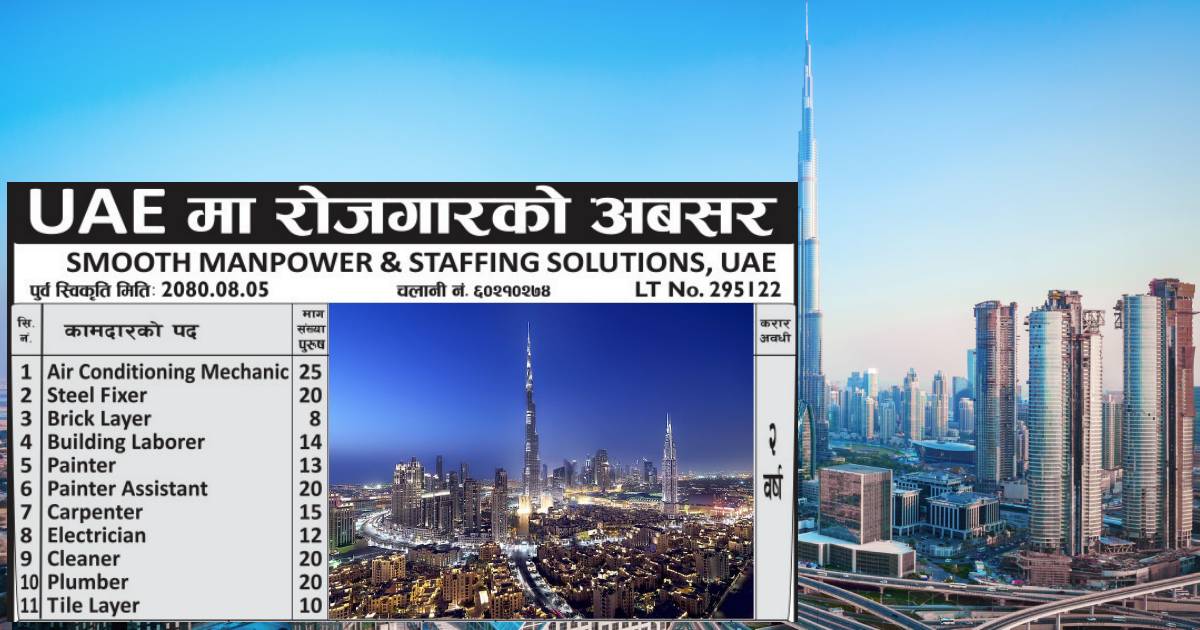 Article Image of job Nepalese workers demand in UAE with excellent salary