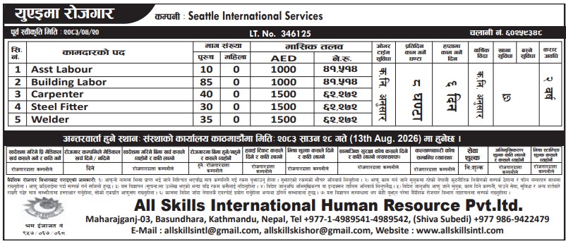Article Image of job Multiple Construction Job Opportunities in the UAE – Seattle International Services