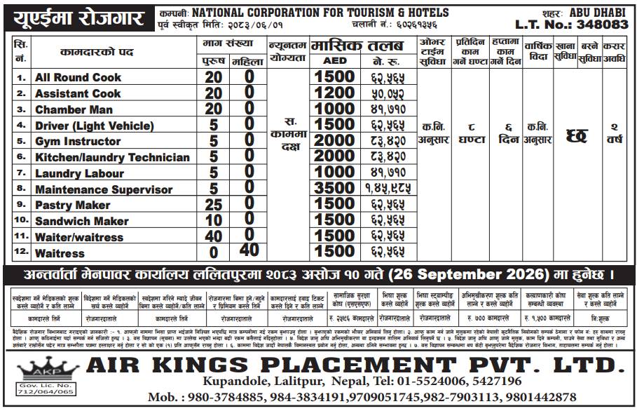 Article Image of job Opportunities for Nepalese workers to work in the UAE