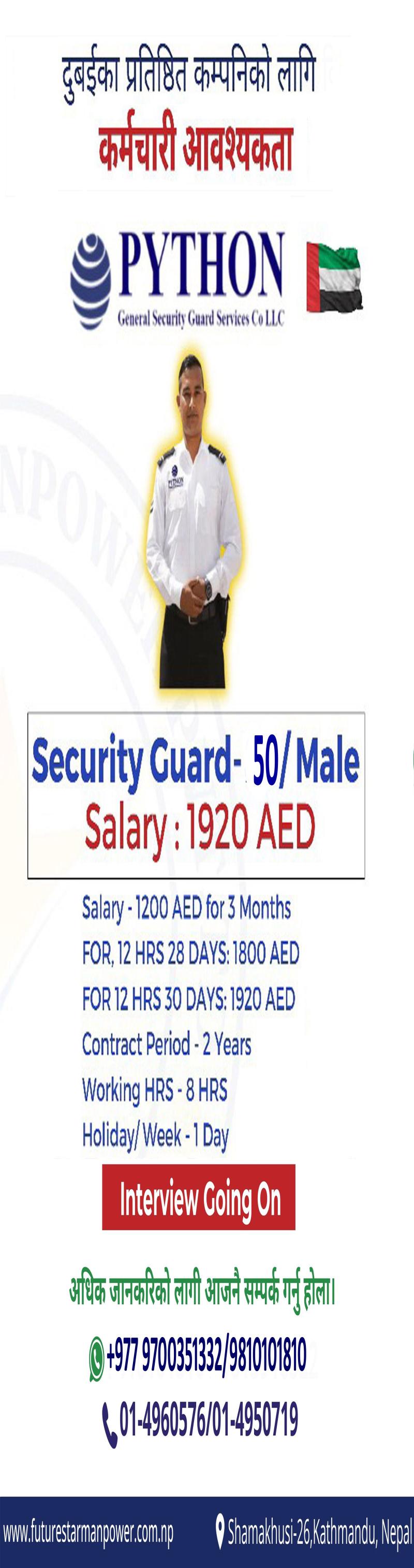 Article Image of job Security Guard demand in UAE with good salary