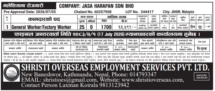 Article Image of job General Worker/Factory Worker Jobs In Malaysia