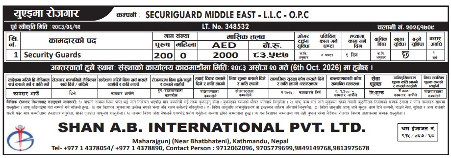 Article Image of job Security guards worker Jobs In UAE