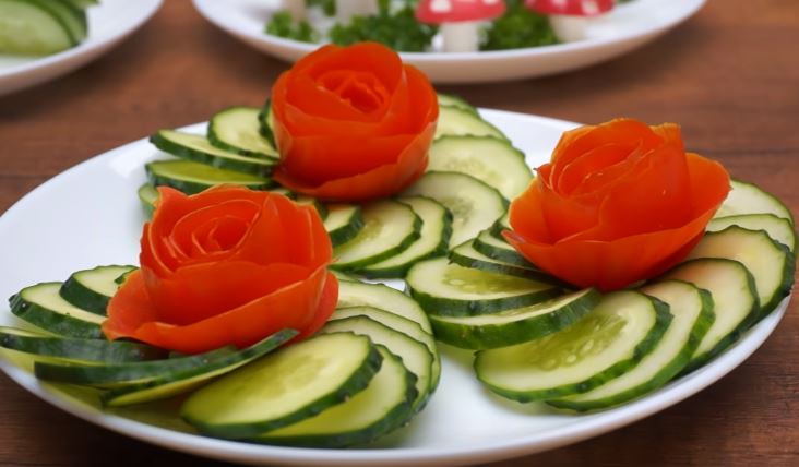 Salad decoration tutorial. 5 Easy Ideas Food Art